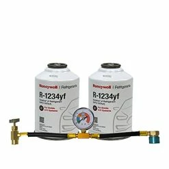 Brand new ❤️ ZeroR® Top Off Kit #2 - Genuine 8oz HFO-R1234yf Refrigerant (2 Cans) & HD Brass Can Tap With Gauge ????