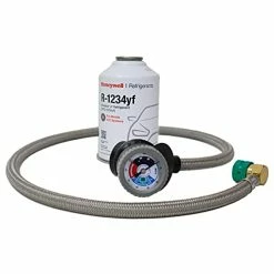 New ???? ZeroR® Top Off Kit #1 - Genuine 8oz HFO-R1234YF Refrigerant (1 Can) & Premium HD 36" Tap With Gauge ????