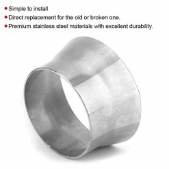Deals ❤️ Transition Reducer, 2.5in To 3in Stainless Steel Tubing Transition Adapter Reducer Pipe Connector ????