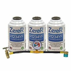New ???? ZeroR® Permafrost For R1234YF Refrigerant AC Systems | Performance Booster | 3-4oz Cans + 12" Tap & Gauge ????
