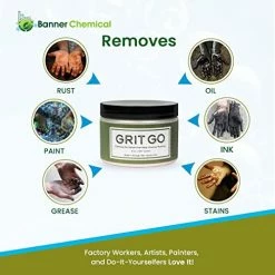 Brand new ???? Grit Go | Mineral Infused Heavy-Duty Mechanics Hand Paste Soap | Removes Grease, Paint, Tar, Oil, Stains, Odors & MORE | 12 Fl Oz | Over 125 Washes, 417 ✨ -ZeroR-shop 511h0UJbMTL