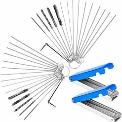 Buy ???? Set Of 4 Carburetor Carbon Dirt Jet Remove Cleaner 26 Cleaning Wires Set + 20 Cleaning Needles + 10 Nylon Brushes Tool Kit For Motorcycle ATV Moped Welder Carb Chainsaw Spray Guns Torch Tips ???? -ZeroR-shop 51AhPk70RhL. AC