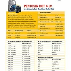 New ???? Pentosin 1224116 DOT 4 LV Low Viscosity Brake Fluid For Cold Climate Conditions; 1 Liter ???? -ZeroR-shop 51EJjPDjnqS