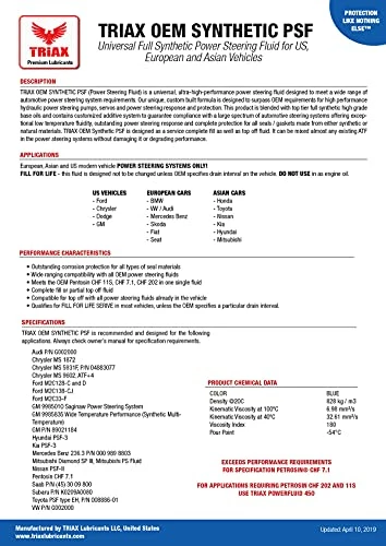 Cheap ???? Synthetic OEM Grade Power Steering Fluid, Universal, Arctic Grade -50 Cold Flow, Fits Most Asian, US, And European Cars, Full Synthetic With Esters, Widest Spec Application (1 Quart) ⭐ 4 Cheap ???? Synthetic OEM Grade Power Steering Fluid, Universal, Arctic Grade -50 Cold Flow, Fits Most Asian, US, And European Cars, Full Synthetic With Esters, Widest Spec Application (1 Quart) ⭐ - Image 2