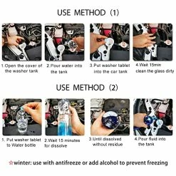 Cheapest ???? 50 Pcs Car Windshield Washer Fluid Concentrate Tablets,Windshield Wiper Fluid,1 Pack Makes 52.5 Gallons,1 Piece Makes 1.05 Gallons(Winter: Use With De-icer Or Methanol) ???? -ZeroR-shop 51qZTOgDo2L